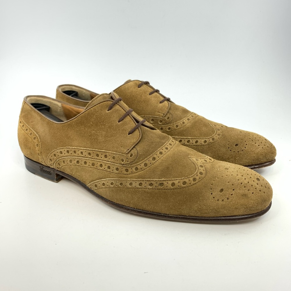 Gucci suede wingtip oxford